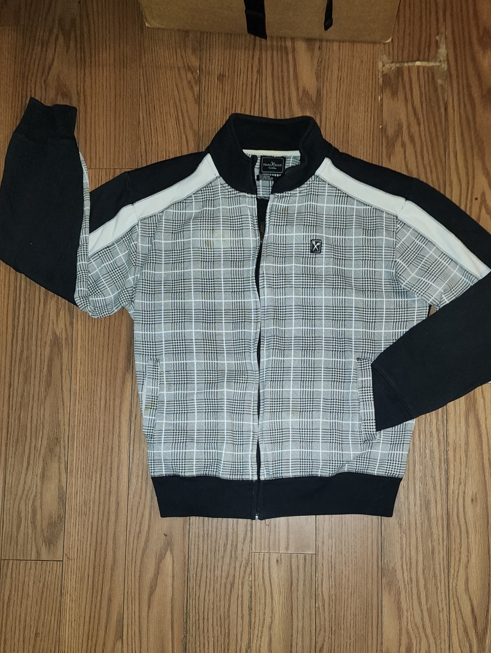 Marc Ecko Black & White Plaid Kids Jean Jacket